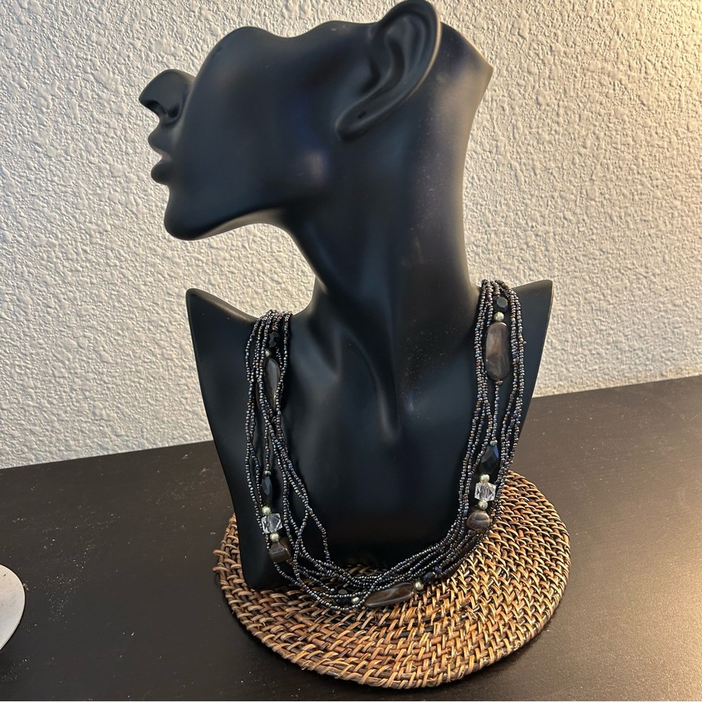 Black unique necklace